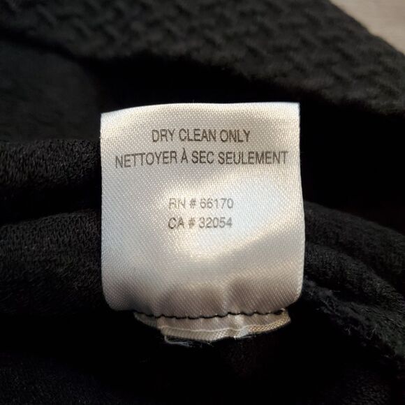 Ganni Textured Black White Mini Dress S Pleated Vneck Quiet Luxury Minimalistic - Picture 14 of 14